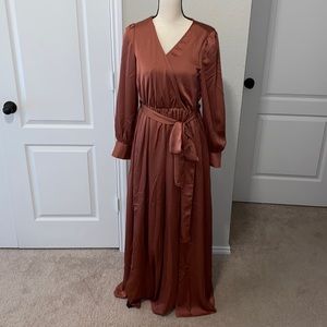 Dark Mauve Maxi Dress 🌷🎀👛